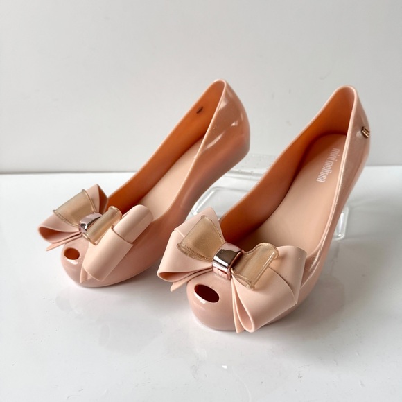 Mini Melissa  Girls Pink Ultragirl Sweet Ix Ballet flats Size 2 - Picture 1 of 10